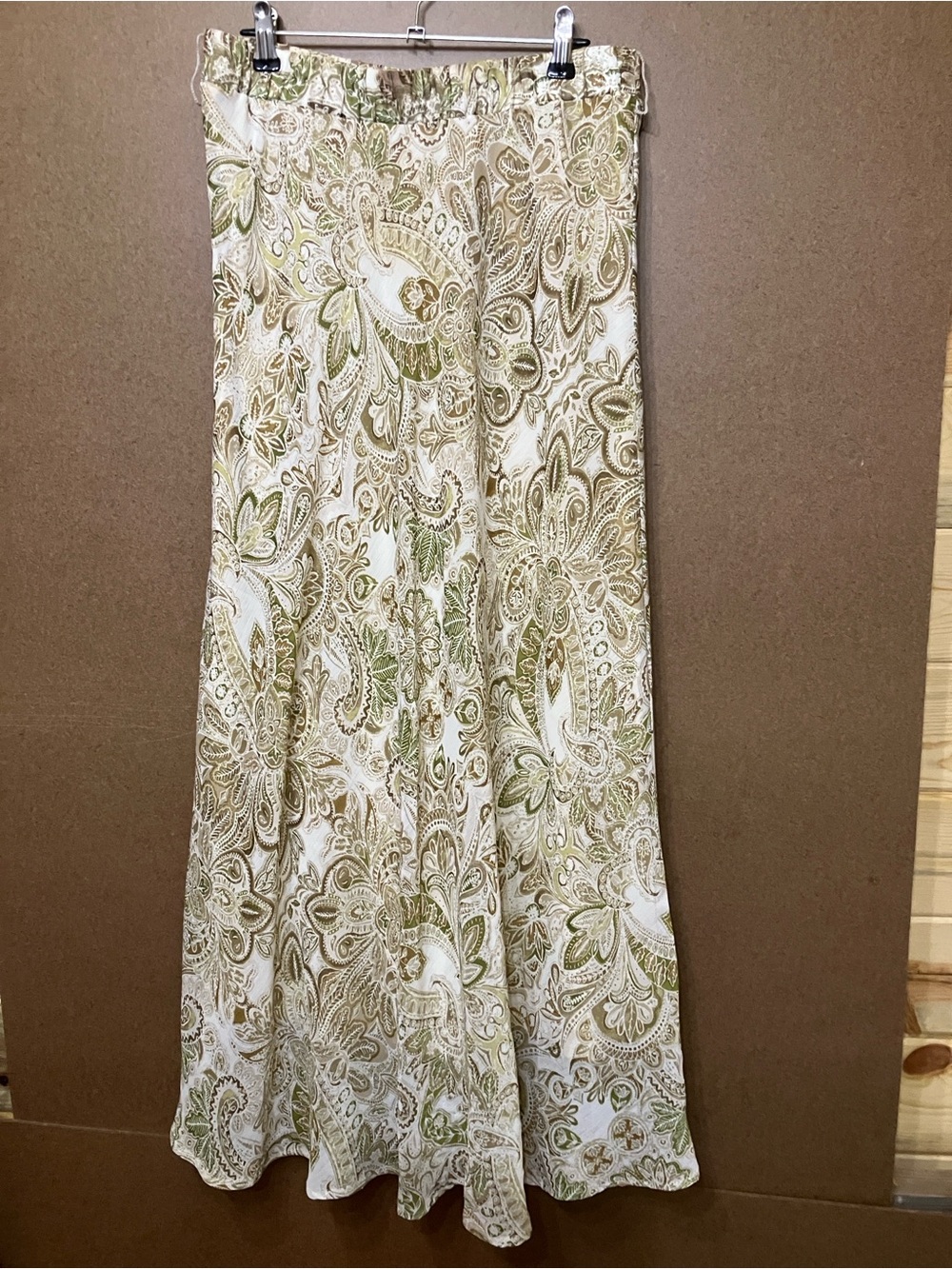 Paisley Maxi Skirt in Olive and Cream - Picture 10 of 10